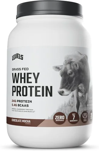 Vista 20 de Levels Proteína de Suero Alimentada con Pasto en Polvo, Sin Artificiales, 24G de Proteína, Cappuccino, 2LB