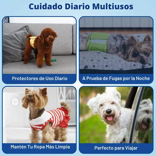 Vista 7 de Forros desechables para pañales para perros, almohadillas elevadoras para perros machos y hembras, insertos de pañales para perros que se adaptan a