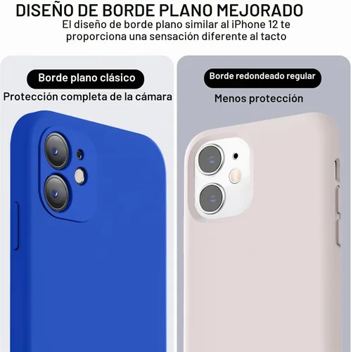 Vista 3 de Vooii Funda compatible con iPhone 11 de 6.1 pulgadas, silicona líquida suave con [forro de microfibra antiarañazos] [borde plano]