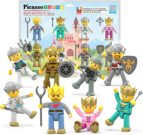 Vista 10 de PicassoTiles Juego de figuras magnéticas de 5 piezas para vehículos y figuras de acción, incluyendo autobús escolar, automóvil, camión y 2