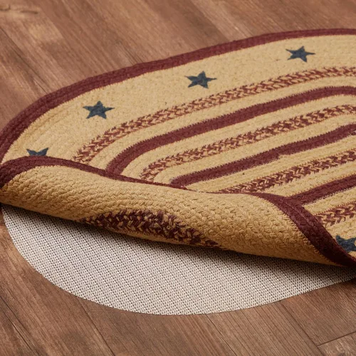 Vista 4 de VHC Brands 10713 - Alfombra ovalada de yute para cabina de té, Tela