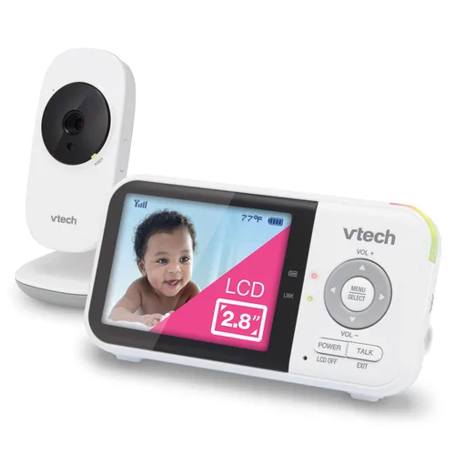 Vista 2 de VTech VM819 Video Baby Monitor + Estante de secado vertical Ubbi para biberones