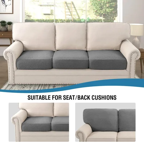 Vista 6 de H.VERSAILTEX Fundas Impermeables para Cojines de Asiento de Sofá, Fundas de Sofá para Asientos, Protectores Antideslizantes para Cojines de Sofá