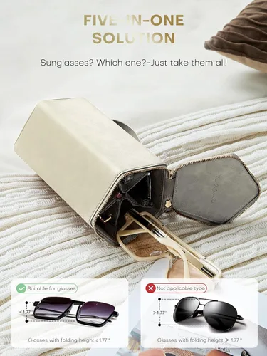 Vista 33 de Sunglasses Travel Case Organizer Hangable for Men Women, Eyeglasses Foldable Storage Organizer
