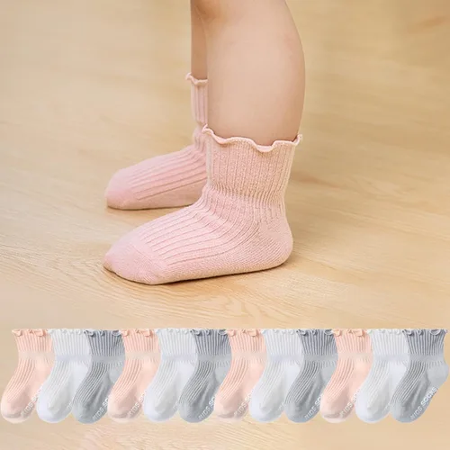 Vista 25 de Calcetines tobilleros antideslizantes para bebé, paquete de 12 para niños y niñas, calcetines de algodón para bebés Animal1