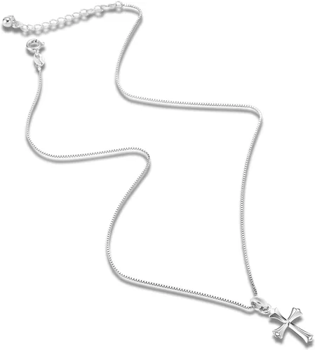 Vista 2 de Dainty Sterling Silver Cross Necklace for Girls First Communion Gifts for Girls Confirmation Gifts for Teenage Girl Baptism Gifts for Girl