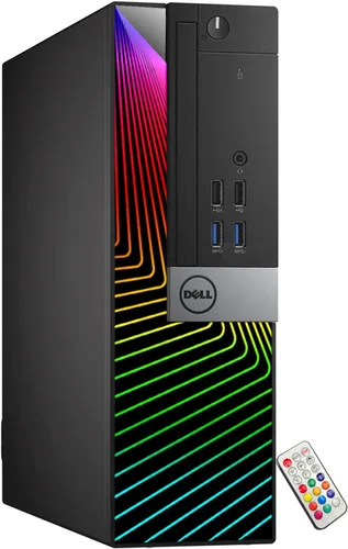 Vista 5 de Dell Computadora de escritorio Optiplex de factor de forma pequeño Intel 8ª generación i5-8500 (6 núcleos) hasta 4.10 GHz Memoria RAM DDR4 de 16
