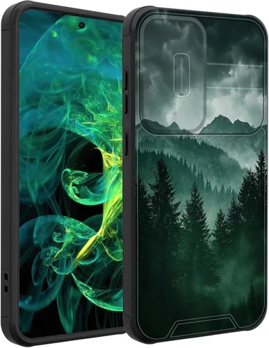 Vista 307 de Funda para Galaxy A16 5G con cubierta para cámara deslizante, resistente de doble capa, híbrida, a prueba de golpes, funda protectora resistente