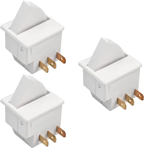 Vista 5 de Heyiarbeit Interruptor de luz de puerta de refrigerador, 3 pines, reemplazo universal, LTK-17, interruptor de nevera momentáneo, NC AC 250 V, 0,5 A