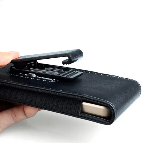 Vista 3 de Funda de piel sintética con clip giratorio vertical para cinturón para Samsung Galaxy S24 Ultra, Note 20, Note 10+, S23+, S22+, S21+, S20 Plus, A15