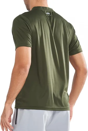 Vista 6 de NORTHYARD Camisetas de entrenamiento para correr para hombre, secado rápido Verde Armada (ArmyGreen)