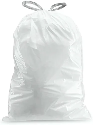 Vista 3 de Plasticplace Revestimientos para botes de basura con aroma a lavanda y vainilla suave con cordón blanco, compatibles con Code Q (200 unidades) │