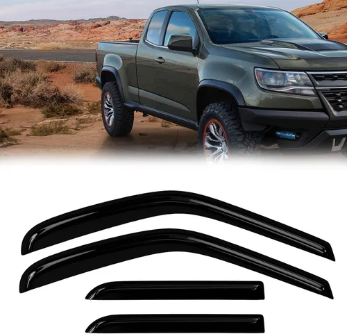 Vista 43 de Protectores de lluvia de ventana para Ford F150 SuperCab 2004-2014 2 piezas deflector de ventana para 09-14 F-150 con 2 puertas delanteras