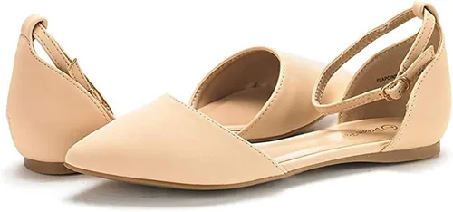 Vista 3 de DREAM PAIRS - Zapados D'Orsay en punta o puntiagudos, casuales, sin estampados, estilo ballet, cómodos, suaves y antideslizantes, para mujer