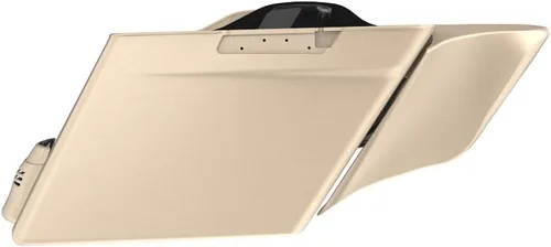 Vista 108 de Cubiertas laterales de alforjas estiradas para motocicleta, extensión extendida para Harley Touring 2014+ - Whisky ámbar Amber Whiskey