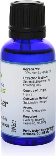 Vista 4 de Aceite esencial francés de lavanda (Lavendula Angustifolia), puro natural y kosher, botella de 1 onza líquida