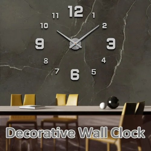 Vista 9 de Mintime Reloj de Pared Moderno sin Marco DIY Grande 3D Reloj de Pared Espejo con Números para Decoración de Hogar y Oficina