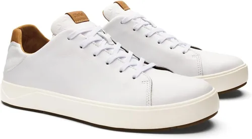 Vista 6 de OLUKAI Lae'ahi Li 'ILI - Tenis de cuero para hombre, zapatos de cuero de grano completo, tacón desplegable y suela de goma para todo tipo de clima