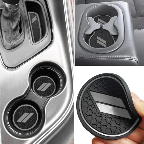 Vista 11 de Auprite Alfombrillas antipolvo para accesorios Dodge Challenger 2015 2016 2017 2018 2019 2020 2021 2022 2023, se adapta a la medida forros para Negro