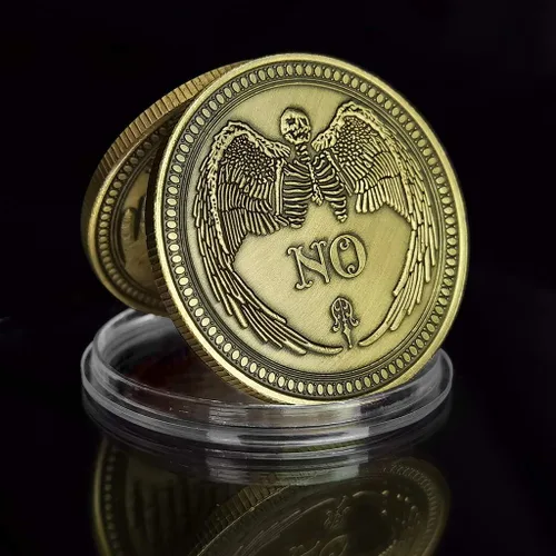 Vista 2 de Sí No Challenge Coin Decision Maker Moneda (Bronce)