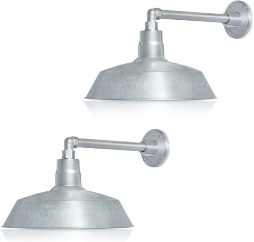 Vista 40 de 14 pulgadas. RLM Warehouse - Pantalla con brazo de cuello de cisne y bombilla Led A19 5000K de 9W