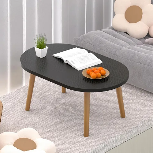 Vista 4 de Mesa de centro pequeña para espacio pequeño, mesa baja, mesa de pie para sentarse en el suelo, mesa de centro japonesa para sala de estar, mesas