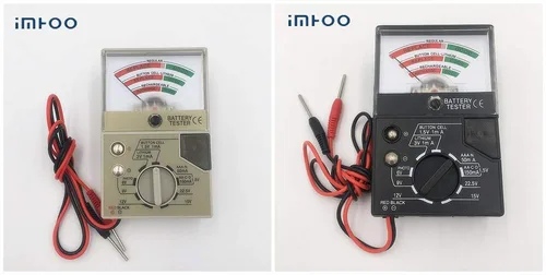 Vista 2 de Probador de batería con medidor Probador de voltaje eléctrico para pilas de botón AA AAA C D N Probador de batería Comprobador de batería