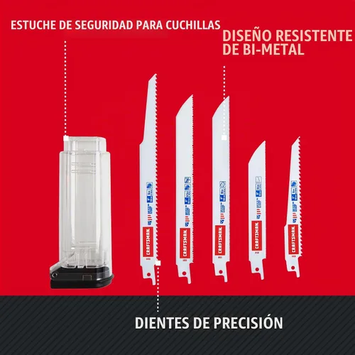 Vista 4 de CRAFTSMAN Kit de hoja de sierra recíproca de 11 piezas con estuche (2058838)