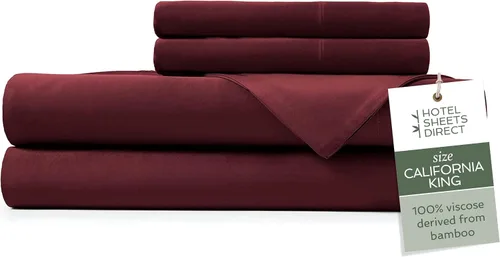 Vista 27 de Hotel Sheets Direct - Juego de sábanas 100% viscosa derivada de bambú tamaño individual - sábanas refrescantes con 1 funda de almohada
