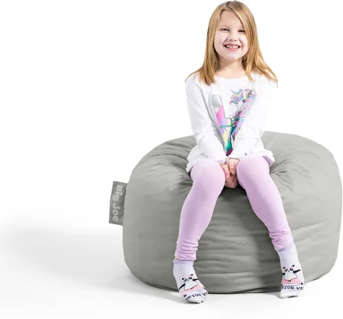 Vista 22 de Big Joe Fuf Silla Puf de Espuma de 5 Pies de Tamaño Extra Grande con Funda Extraíble para Niños, Adolescentes, Adultos, Onyx Lenox, Poliéster Tejido
