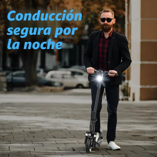 Vista 8 de Electric Scooter, 500W Motor, 28 Miles Range, Dual Suspensions Neumáticos sólidos de 10 pulgadas, velocidad máxima de 22 Mph, scooter plegable