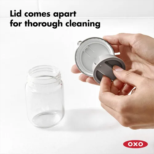 Vista 5 de OXO Good Grips - Dispensador de salsa de soja de vidrio de precisión de 5 onzas, transparente