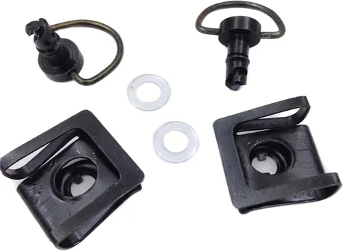 Vista 3 de Piezas de motocicleta negro liberación rápida carrera estilo Dzus motocicleta 1/4 vuelta carenado sujetador 0.591 in anillo en D Pines 2pcs negro