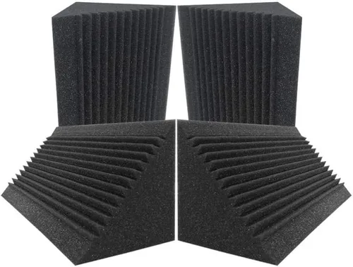 Vista 16 de 4 piezas de espuma de aislamiento acústico acústico de trampa de bajo largo negro 4.7 "x 4.7" x 18.8" AP1138 Trampa de bajo largo negro Ap1138