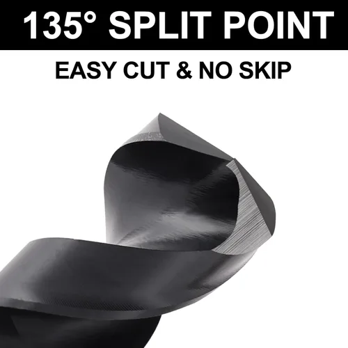 Vista 4 de 1inch Drill Bit for Metal and Hardened Steel, M35 Cobalt 1/2 Inch Reduced Shank Industrial Grade Heavy Duty Drill Bit, with Index Storage Case