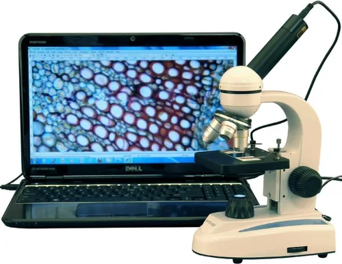 Vista 6 de AmScope Microscopio monocular compuesto de M149C-2L-E Digitaces, cámara