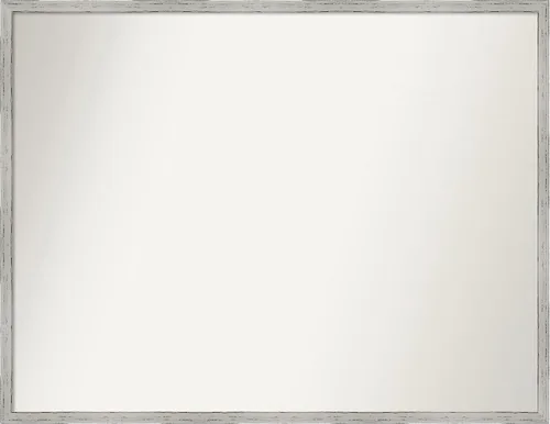 Vista 303 de Amanti Art Espejo de baño blanco para sobre el fregadero, 22 x 45 pulgadas, espejo de tocador rectangular blanco Lucie, marco de madera moderno