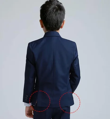 Vista 2 de YuanLu Trajes formales coloridos de 5 piezas para niños, conjunto de traje de vestir ajustado
