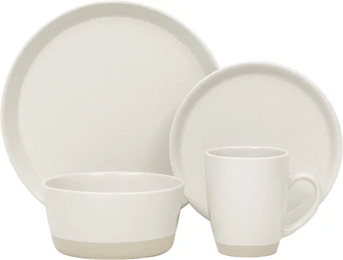 Vista 8 de Safdie & Co. HK03106 - Juego de 16 piezas, el juego incluye 4 platos llanos de 10.5 pulgadas, 4 platos de ensalada de 7.5 pulgadas, 4 cuencos de 6