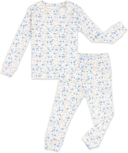 Vista 10 de moimoln 6M-8Y Pijama floral para bebé y niña pequeña, suave, modal, algodón, transpirable, ajustado, manga larga, conjunto de ropa de dormir A_baya