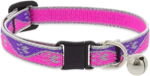 Vista 14 de Collar de seguridad reflectante para gatos de 1/2 pulgada de ancho con diamante verde que se ajusta de 8 a 12 pulgadas