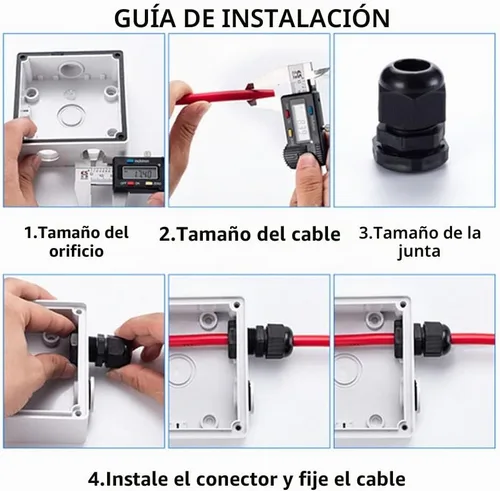 Vista 6 de Prensaestopas PENGLIN - Conector de cable de nailon NPT de 1-1/2 pulgadas, conector de cable de alivio de tensión, tuerca de bloqueo ajustable