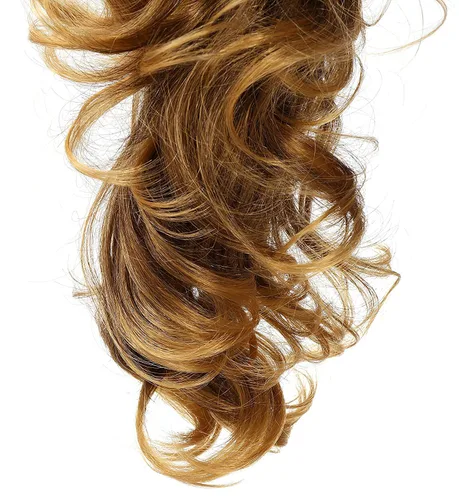 Vista 3 de Extensión de pelo Onedor, coleta sintética y rizada de 20 pulgadas con broche, 6.7 oz con broche de garra