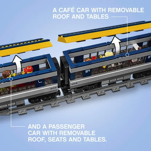 Vista 5 de LEGO City Passenger Train 60197 - Juego para construir (677 piezas)