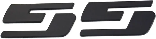 Vista 2 de Aimoll 3 pares de emblemas SS insignias con logotipos 3D para Chevrolet Silverado Gmc Sierra (negro mate)