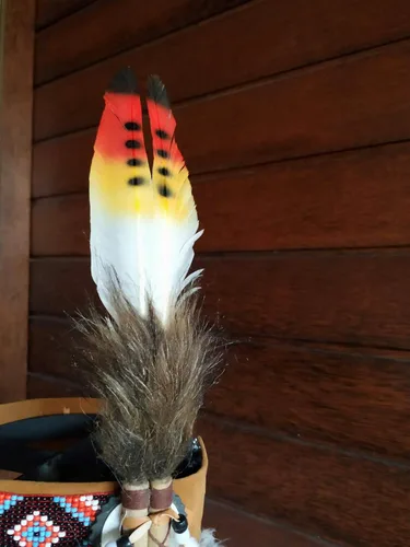 Vista 6 de The World of Feathers Diadema de plumas para adultos inspirada en indios nativos americanos accesorio divertido para disfraz tocado