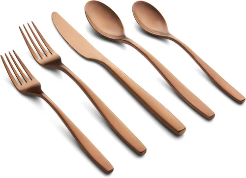 Vista 7 de Cambridge Silversmiths Averie - Juego de cubiertos de satén negro de 20 piezas, servicio para 4