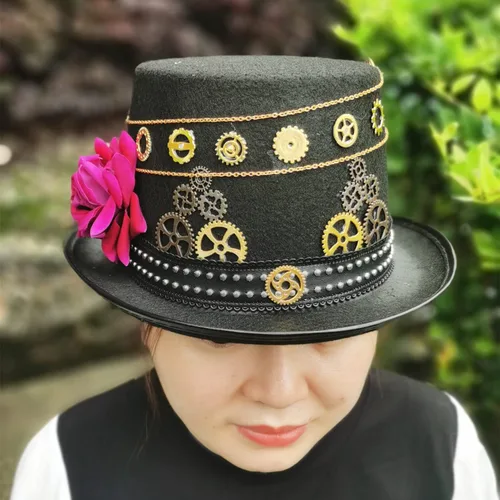Vista 5 de Sombreros unisex Steampunk para hombre y mujer (22.8in) multicolor