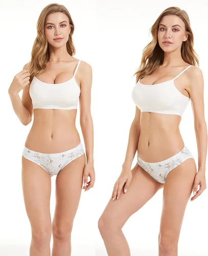 Vista 2 de Kingfung Bragas sin costuras para mujer, suaves, elásticas, invisibles, invisibles, ropa interior hipster