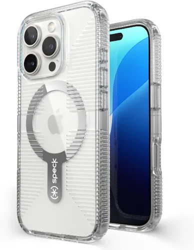 Vista 13 de Funda transparente Speck para iPhone 15 Pro - Delgada, diseñada para MagSafe, protección contra caídas con agarre - resistente a rayones